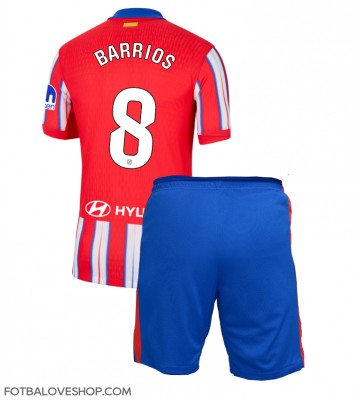 Atletico Madrid Pablo Barrios #8 Dětské Domácí Dres 2024-25 Krátký Rukáv (+ trenýrky)